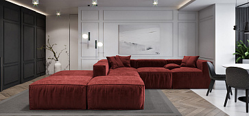 Угловой диван в интерьере гостиной-25, Диван Фри